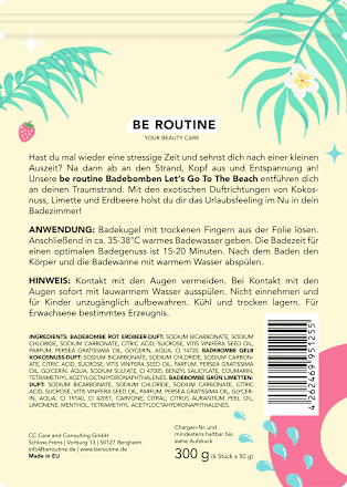 Badebomben let´s go to the beach (6x50 g) BE ROUTINE