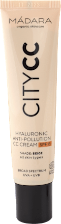 CC krém City CC Hyaluronic Anti-Polution s OF 15 - beige MÁDARA organic skincare