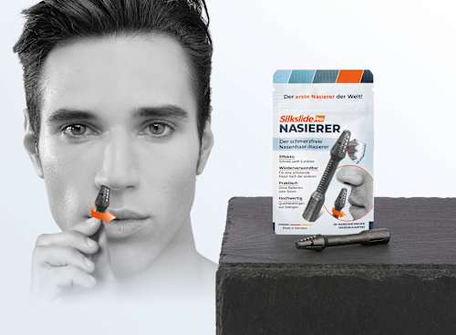 Gesichtshaarentferner, Nasierer 8 cm anthrazit SilkslidePro