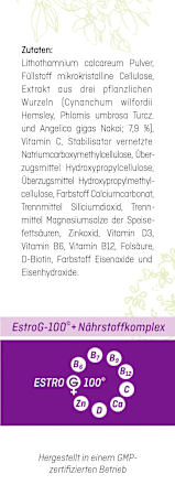 Estro-G100 Extrakt + Vitamine + Mineralien Tabletten 60 St Menoelle