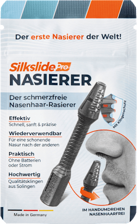Gesichtshaarentferner, Nasierer 8 cm anthrazit SilkslidePro