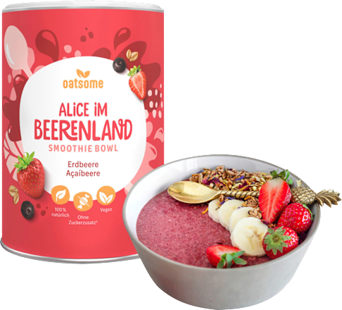Smoothie Bowl Pulver Alice im Beerenland, Erdbeere Açaíbeere oatsome