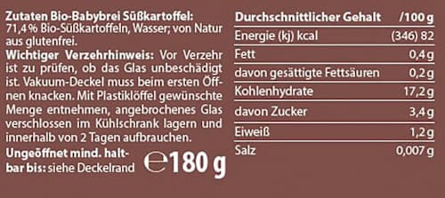 Gemüse Süßkartoffel ab dem 5. Monat Sprösslinge