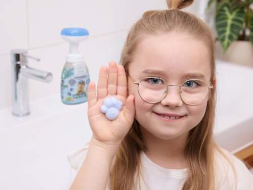 Detské penové mydlo Paw Patrol - modré Mabyen