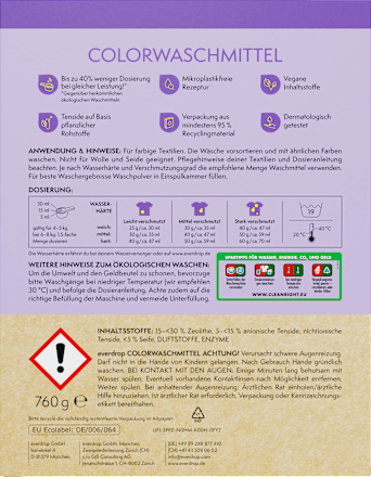 Colorwaschmittel Pulver  everdrop