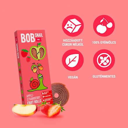 Gyümölcstekercs almával és eperrel Bob Snail