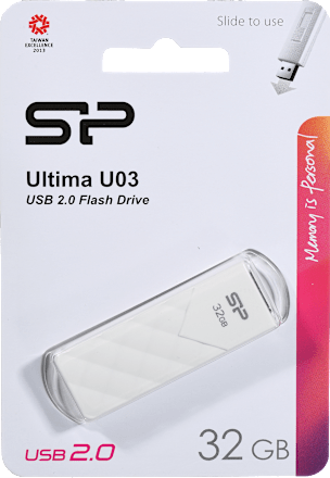 USB-ključ 2.0 Flash Drive Ultima U06, 32GB, bel SILICON POWER