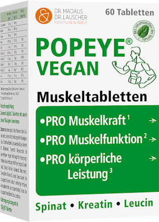 Popeye vegane Muskeltabletten 60 St Madaus & Lauscher