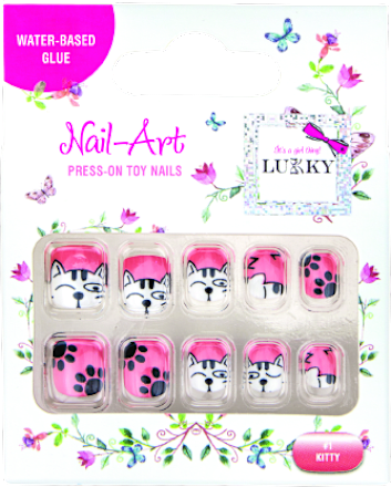 Umjetni nokti – 1 Kitty  LUKKY