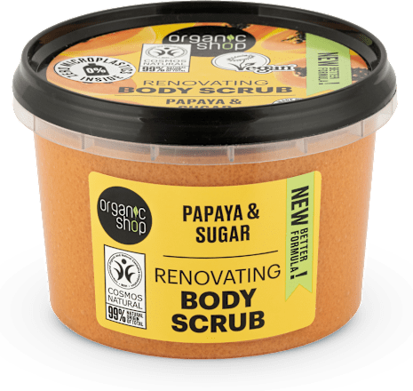 Scrub corpo esfoliante - papaya succosa organic shop