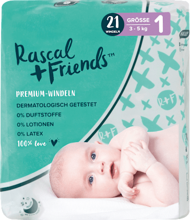 Windeln Premium Gr. 1 (3-5 kg) Rascal+Friends