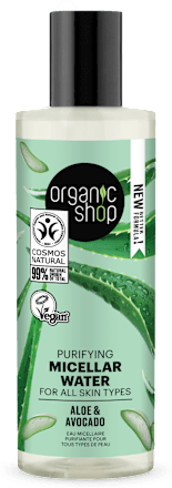 Acqua micellare purificante aloe e avocado organic shop