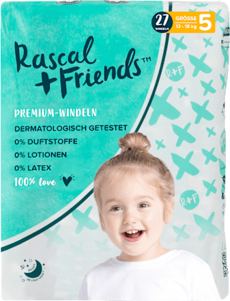 Windeln Premium Gr. 5 (13-18 kg) Rascal+Friends