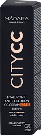 CC krém City CC Hyaluronic Anti-Polution s OF 15 - medium MÁDARA organic skincare