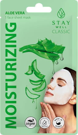 Maschera viso in tessuto nutriente all'Aloe Vera STAY WELL
