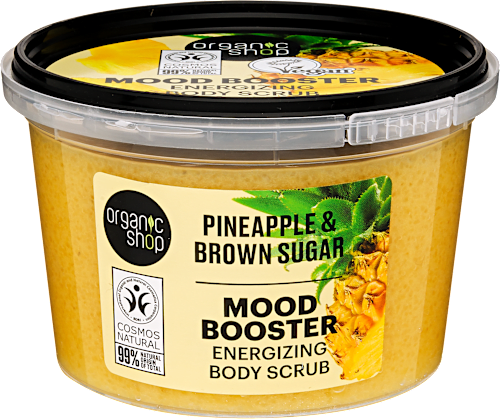 Energetizáló testradír ananásszal és barna cukorral organic shop