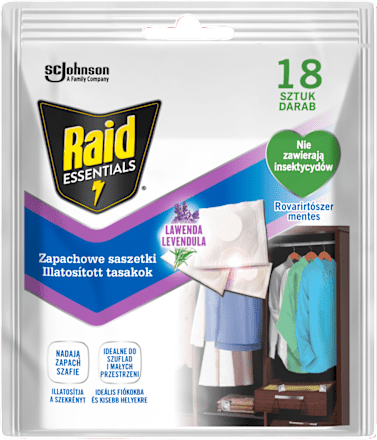 Lawendowe saszetki zapachowe Raid