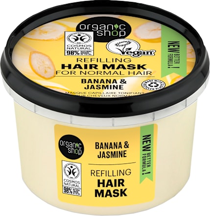 Mască de păr tonifiantă cu banane și iasomie organic shop
