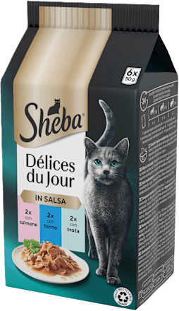 Cibo umido per gatti Délices du Jour gusto pesce Sheba