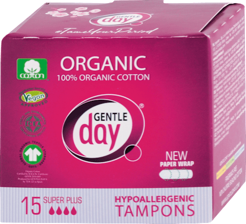 Hypoalergénne tampóny Organic Super Plus GentleDay