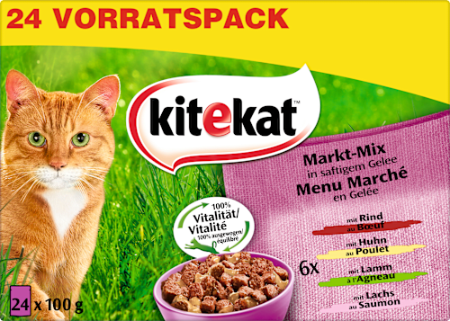 Nassfutter Katze Markt-Mix in Gelee Multipack 24x100g  kitekat