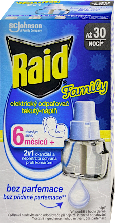 Family náhradní náplň pro elektrický odpařovač komáři Raid