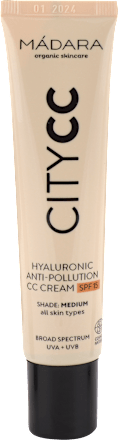 CC krém City CC Hyaluronic Anti-Polution s OF 15 - medium MÁDARA organic skincare