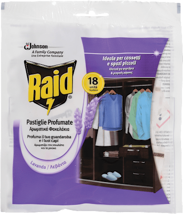 Mirisne vrećice protiv moljaca - lavanda Raid