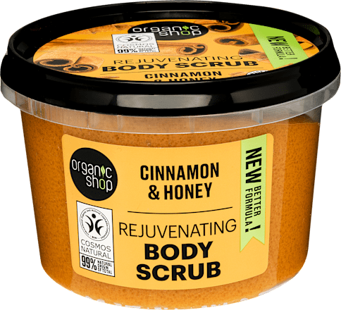 Megújító testradír fahéjjal és mézzel  organic shop