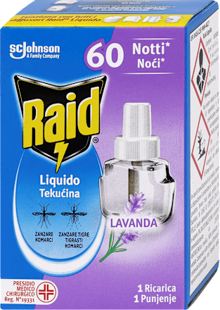 60 noći - tečna dopuna za eletrični aparat protiv komaraca - lavanda Raid