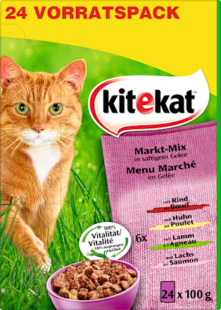 Nassfutter Katze Markt-Mix in Gelee Multipack 24x100g  kitekat