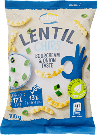 Lencse chips, tejfölös-hagymás OHO!