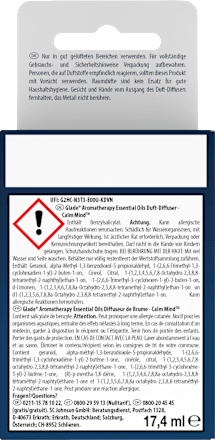 Lufterfrischer Aromatherapy Diffuser Nachfüller Calm Mind glade