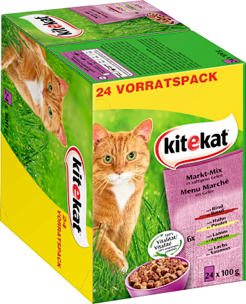 Nassfutter Katze Markt-Mix in Gelee Multipack 24x100g  kitekat