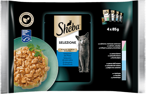 Cibo umido per gatti selezione del mare Sheba