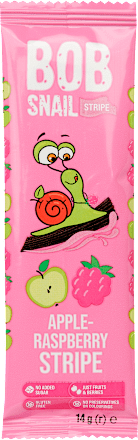 Gyümölcsszelet almával és málnával Bob Snail