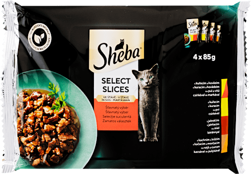 Alutasakos macskaeledel Select Slices, húsos Sheba