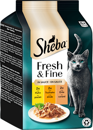 Nassfutter Katze Fresh & Fine Huhn, Ente & Truthahn in Sauce Sheba