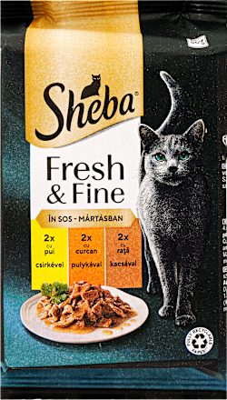 Alutasakos macskaeledel Fresh & Fine, szárnyasos Sheba