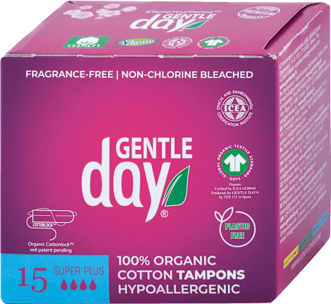 Hypoalergénne tampóny Organic Super Plus GentleDay