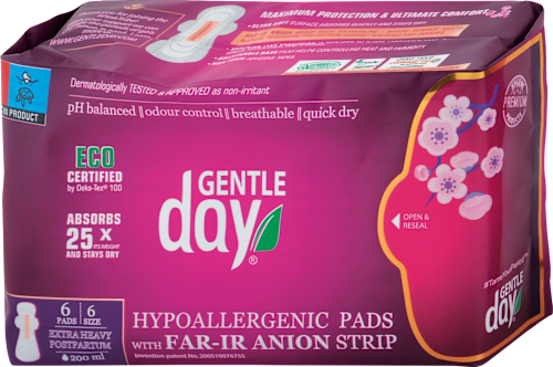 Popôrodné nočné aniónové vložky Extra Heavy Postpartum GentleDay