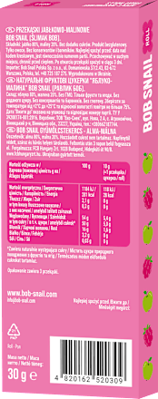 Przekąska jabłkowo-malinowa z owoców bez dodatku cukru  Bob Snail