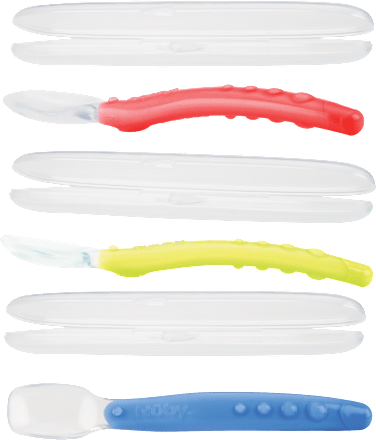 Cucchiaino in morbido silicone 3+ m assort. Nûby