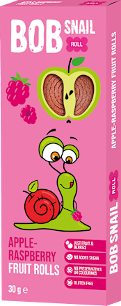 Przekąska jabłkowo-malinowa z owoców bez dodatku cukru  Bob Snail