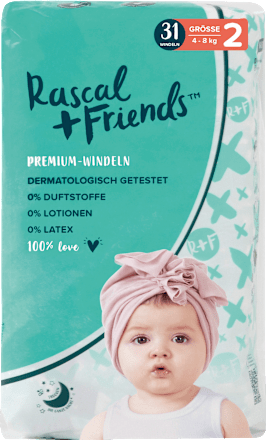 Windeln Premium Gr. 2 (4-8 kg) Rascal+Friends