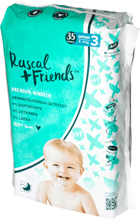 Windeln Premium Gr. 3 (6-11 kg) Rascal+Friends