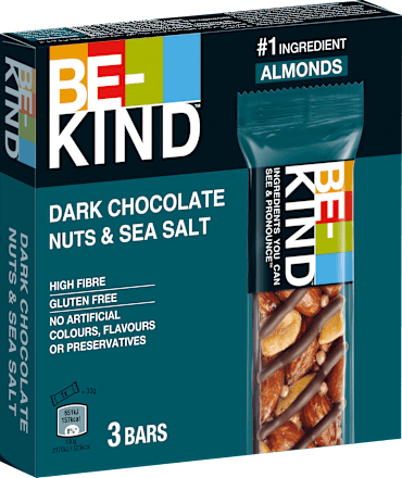 Nussriegel Dark Chocolate Nuts & Sea Salt (3x30 g) BE-KIND