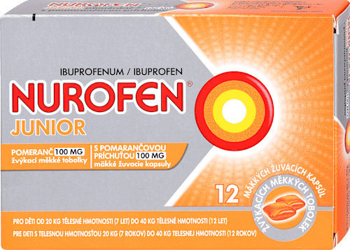 tablety Junior Active 100 mg pomeranč NUROFEN