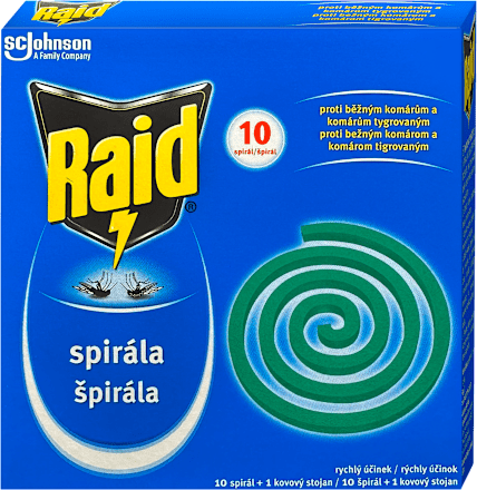 spirála proti komárům Raid