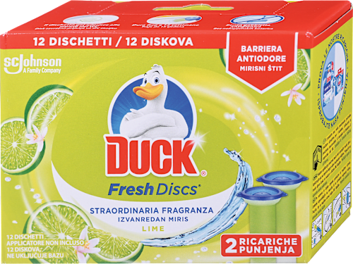 Fresh Discs gel za čišćenje i osvježavanje WC školjke 2 x 36 ml – limeta DUCK